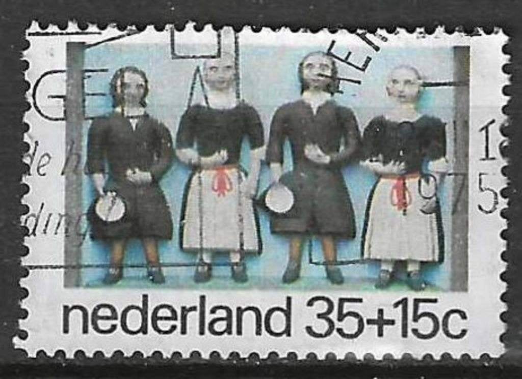 Pays-Bas 1975 - Yvert 1030 - Quatre orphelins (ST), Timbres & Monnaies, Timbres | Pays-Bas, Envoi, Affranchi