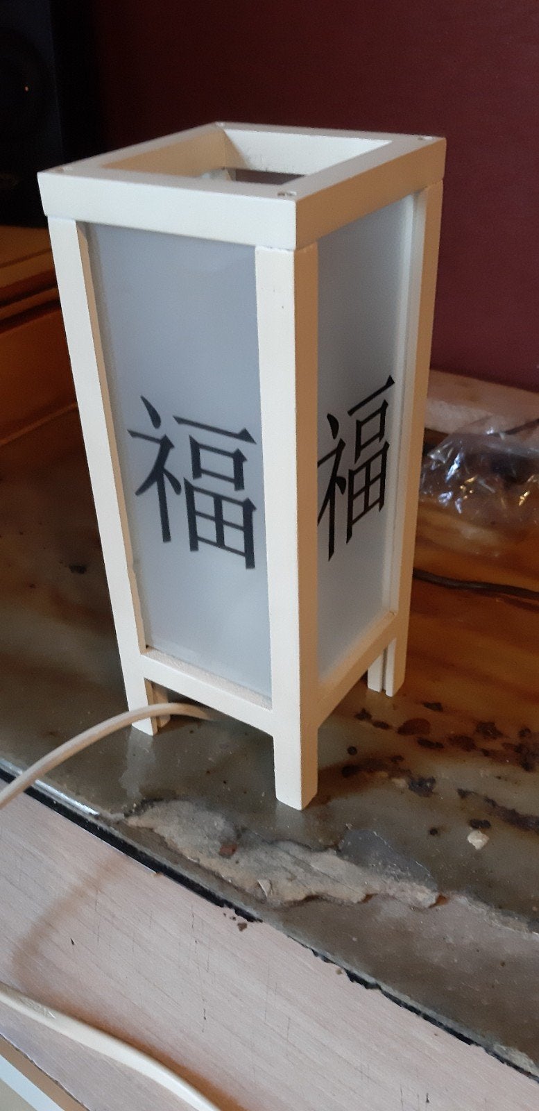 tafel lamp, Ophalen