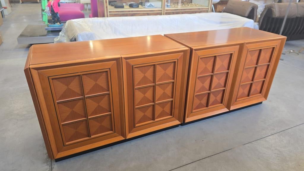 Vintage Italiaanse modulaire dressior, Huis en Inrichting, Kasten | Dressoirs, Ophalen, Kersenhout