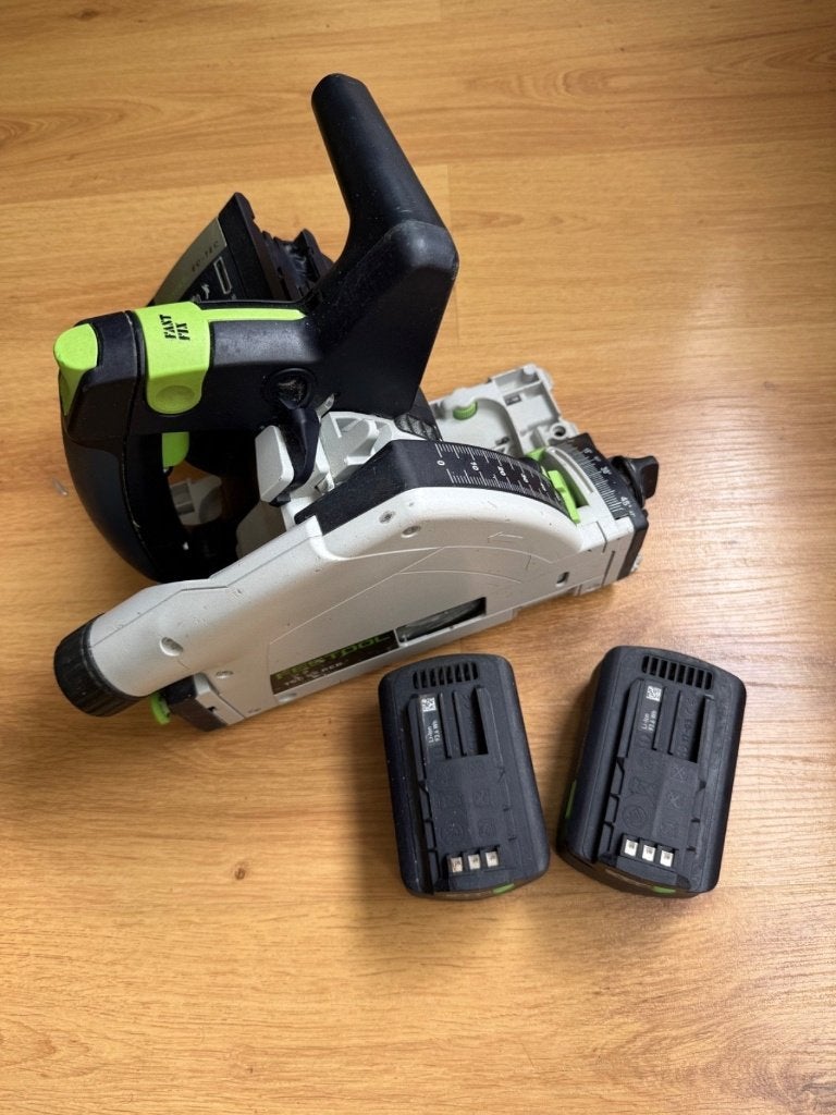 Scie plongeante Festool TSC 55 REB + 2 batteries 5.2Ah, Enlèvement ou Envoi, Utilisé, Scie plongeante