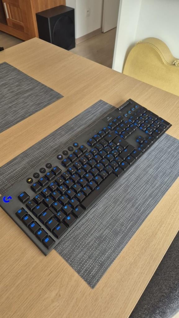 Logitech G915, Computers en Software, Toetsenborden, Gebruikt, Azerty, Draadloos, Ergonomisch, Gaming toetsenbord, Multimediatoetsen