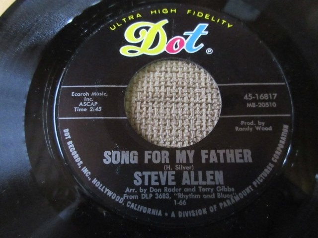 Steve Allen  – Ring Of Fire / Song For My Father, Pressage original, 7 inch, Utilisé, R&B et Soul