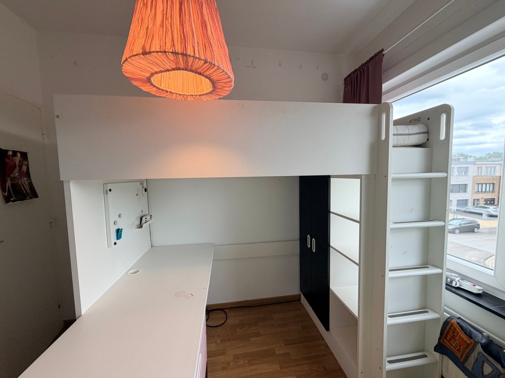 Ikea hoogslaper kind met bureau, Kinderen en Baby's, Kinderkamer | Stapelbedden en Hoogslapers, Ophalen, Gebruikt, Hoogslaper