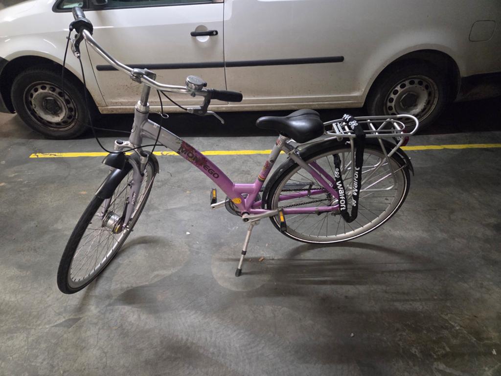 Dames fiets voor volwassenen, Ophalen