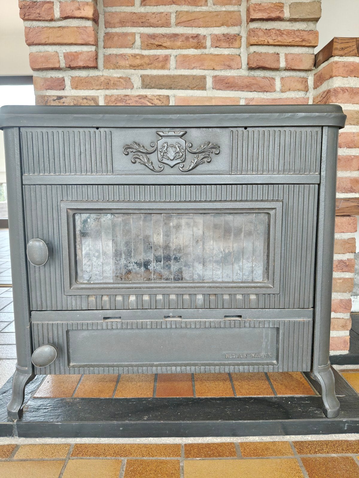 Nestor Martin gietijzeren houtkachel retro/vintage/klassiek, Huis en Inrichting, Kachels, Ophalen, Houtkachel