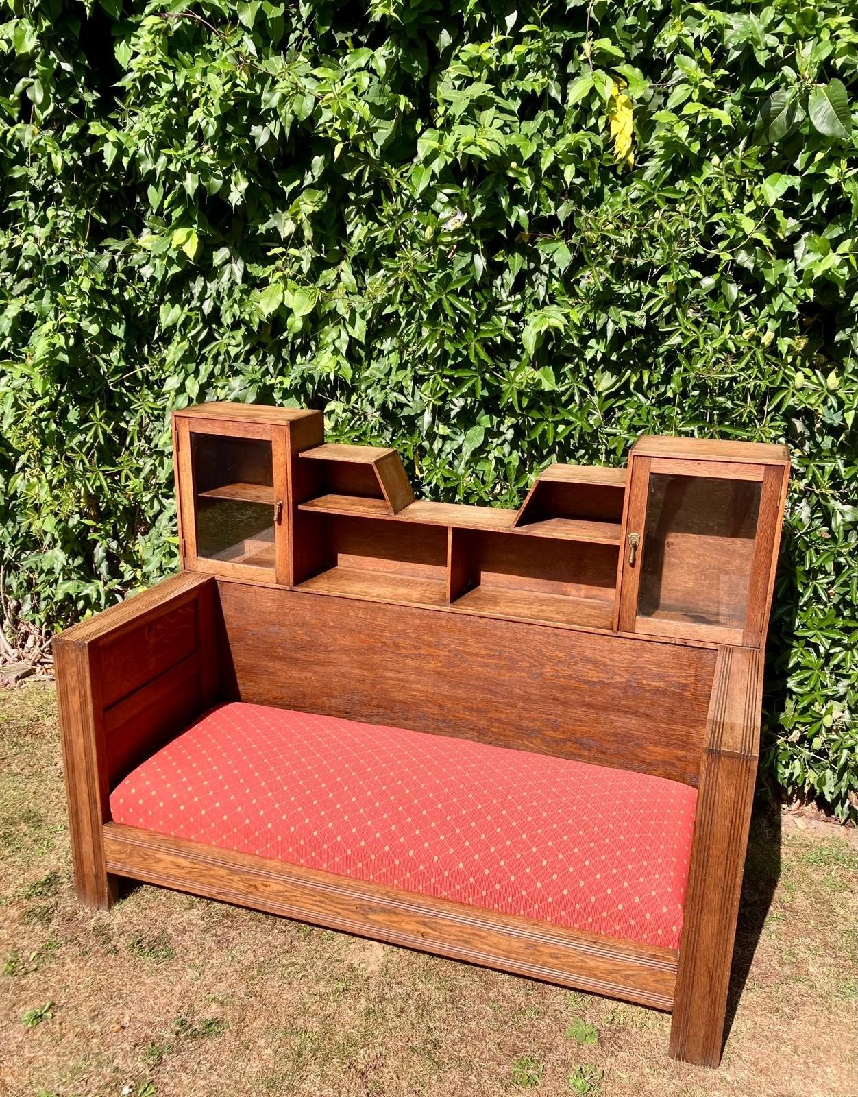 midcentury daybed met ombouw, nieuw gestoffeerd, Antiek en Kunst, Ophalen