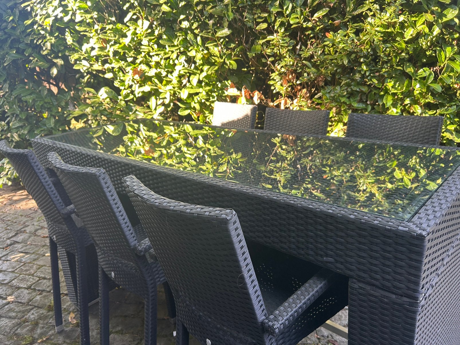 Bartafel met 6 bijhorende stoelen, Ophalen, Zo goed als nieuw