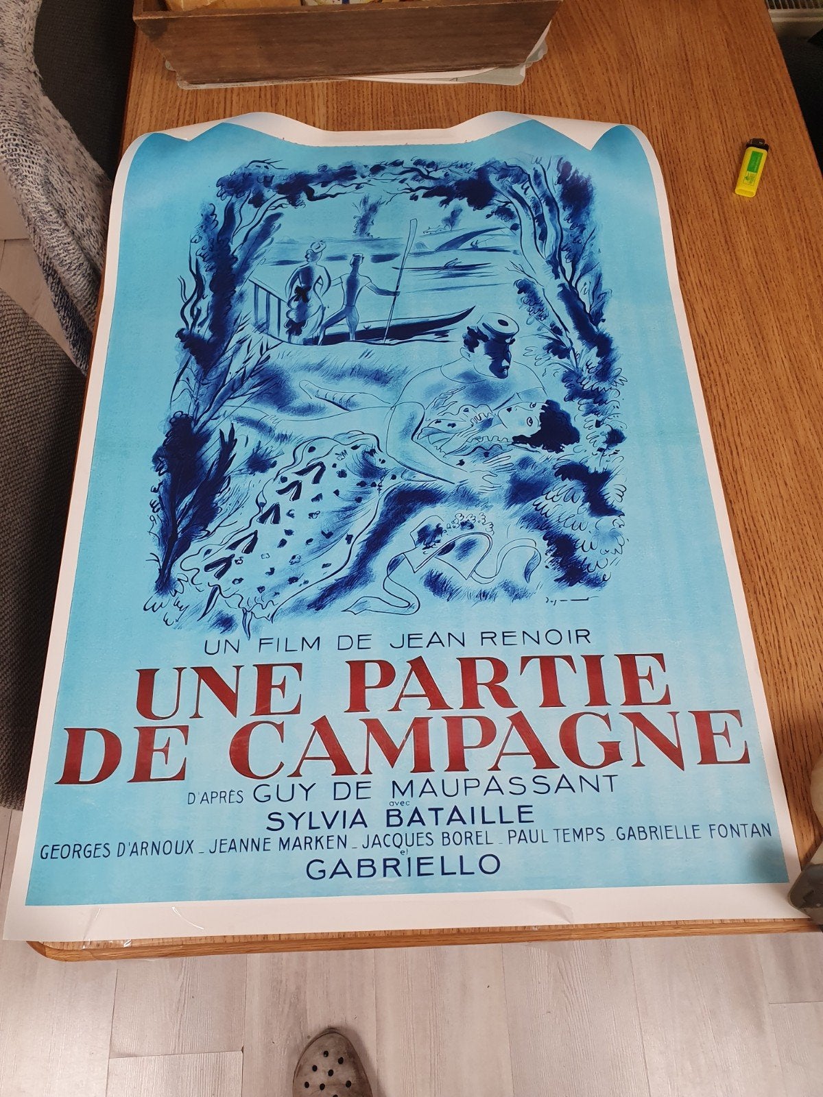 Filmaffiche Une Partie de Campagne Renoir 60x84, Collections, Posters & Affiches, Enlèvement ou Envoi