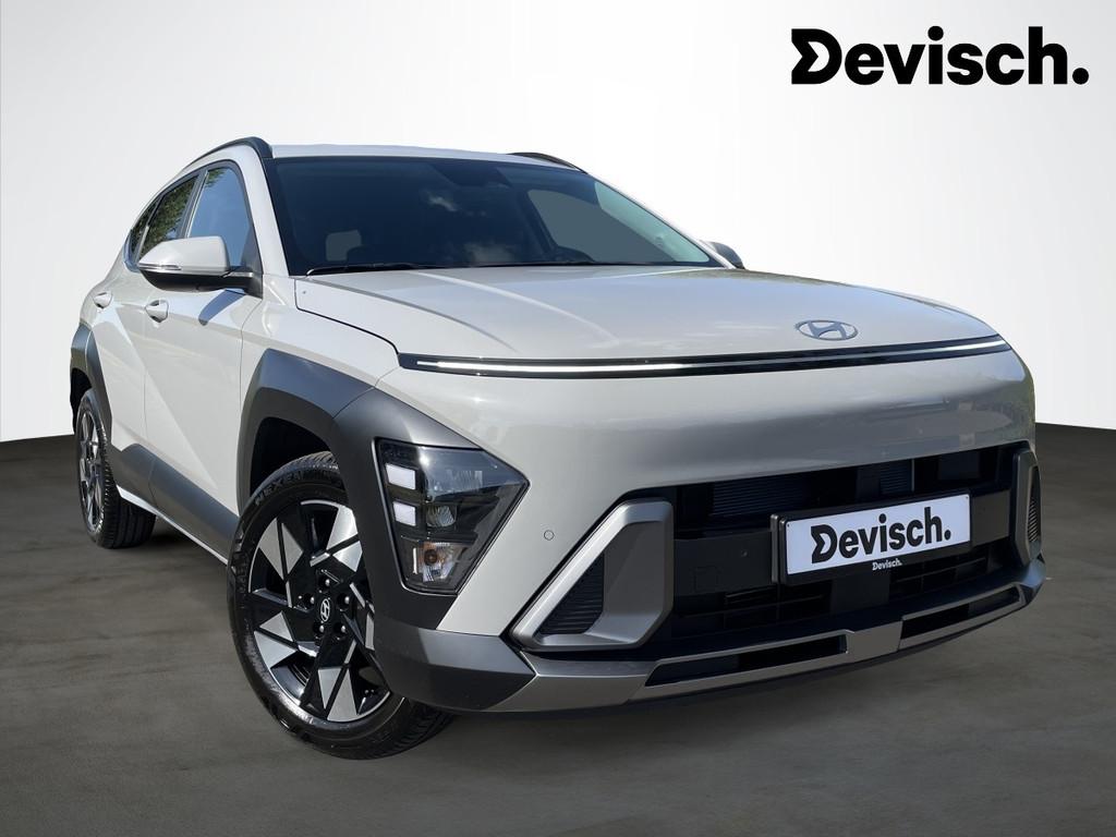 Hyundai KONA HEV SHINE - hybride automaat, Auto's, Zwart, 4 cilinders, 107 g/km, Leder