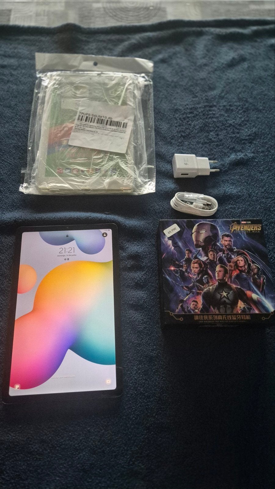 Samsung Galaxy Tab S6 Lite + Oordopjes Avengers Ironman, Computers en Software, Android Tablets, Ophalen
