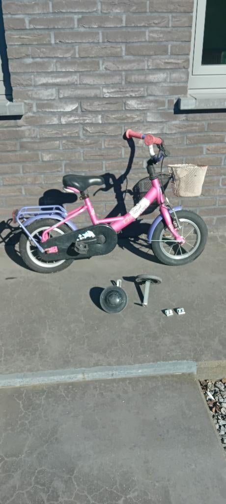 Kinderfiets met steunwieltjes, Ophalen, Gebruikt, Zijwieltjes