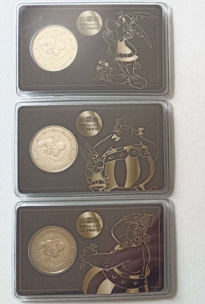 France Série complète 3 coincards 2 euro BU Asterix 2019, Enlèvement ou Envoi, France, Série