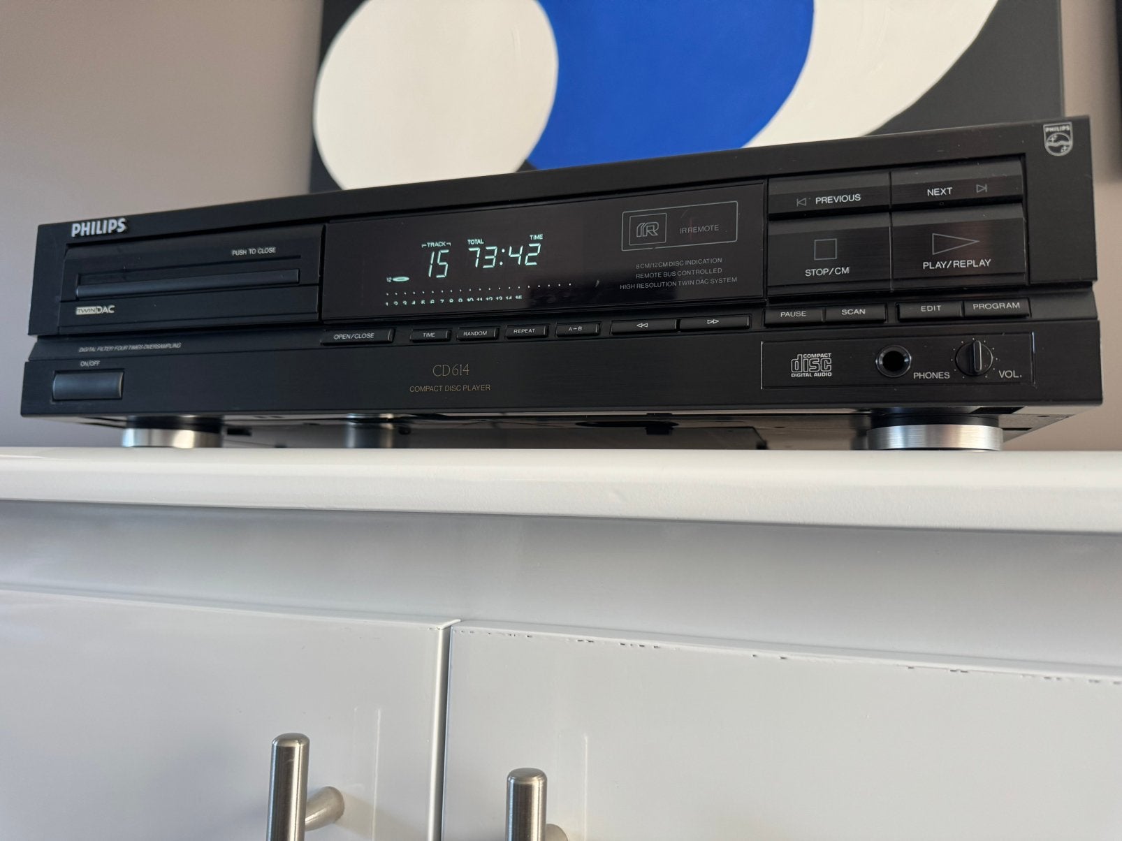PHILIPS CD614 Vintage CD speler., Audio, Tv en Foto, Ophalen of Verzenden, Gebruikt, Philips