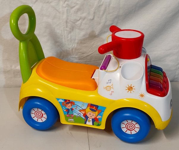 Fisher-Price Little People muziekdrager, Kinderen en Baby's, Ophalen, Zo goed als nieuw, Duw- of Trekspeelgoed, Met licht