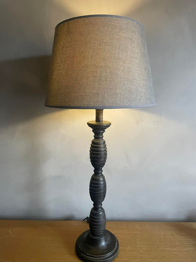 Hogz houten lampenvoet met of zonder kap, ., Ophalen of Verzenden, Zo goed als nieuw, .