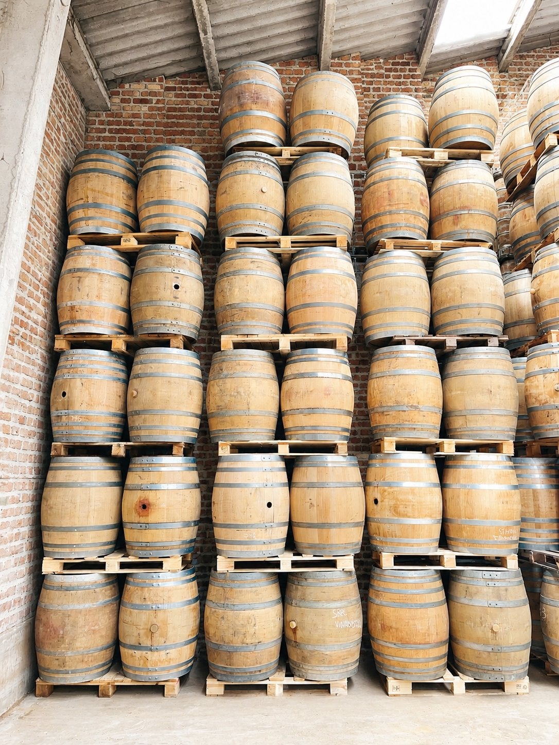 Tonneaux de vin en bois de chêne 228 litres. 2+1 GRATUIT, Jardin & Terrasse, Barils de pluie, Comme neuf, Bois, Enlèvement ou Envoi
