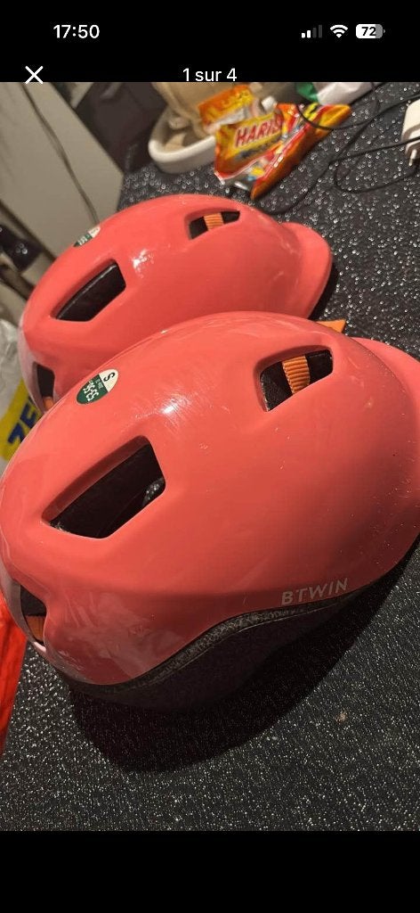 Casque, vélo rose btwin, Vélos & Vélomoteurs, Enlèvement, Comme neuf
