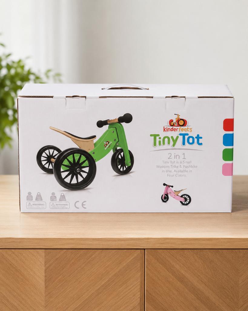 Kinderfeets Tiny Tot 2-in-1 loopfiets / driewieler - groen, Kinderen en Baby's, Speelgoed | Buiten | Voertuigen en Loopfietsen