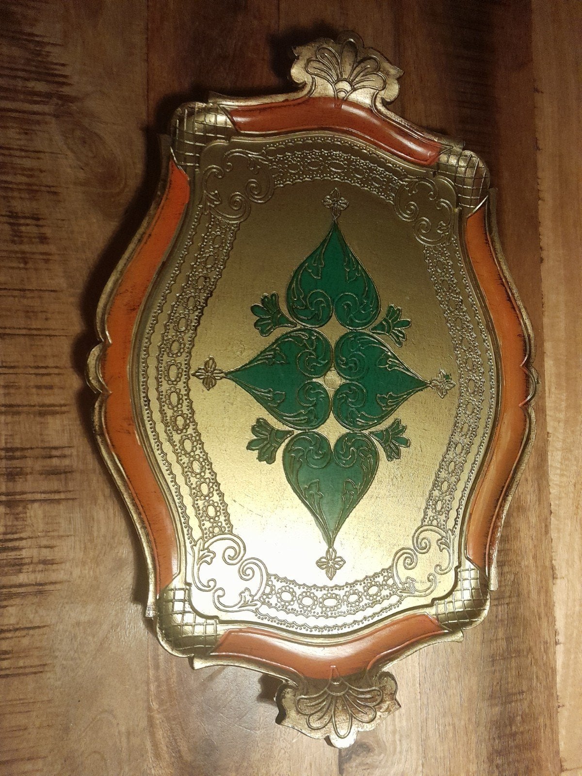 2 x plateau vintage, Bord décoratif, Comme neuf, Enlèvement, Bois