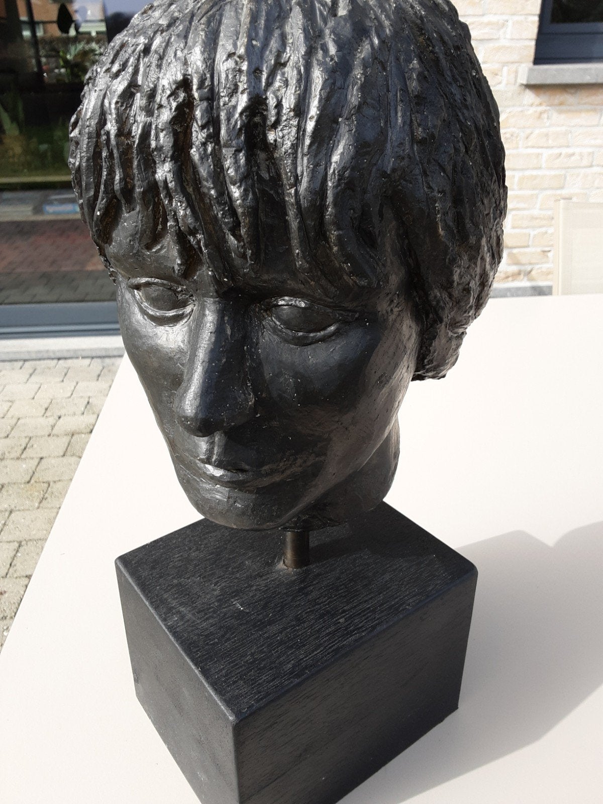 gipsgegoten beeld H45cm, Enlèvement, Brons, Statue, Noir