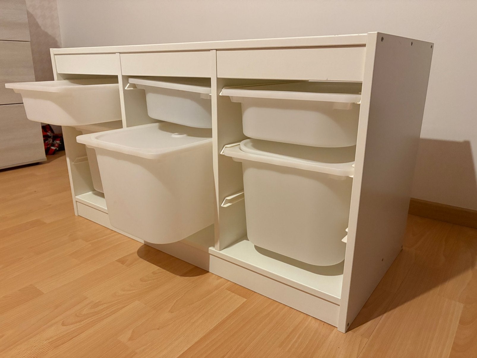 Ikea dozen kast speelgoed wit, Ophalen, Zo goed als nieuw