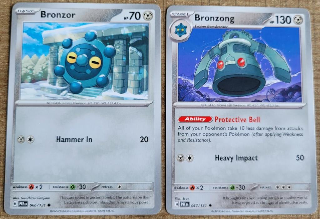 Bronzor (066/131) + Bronzong (067/131), Ophalen of Verzenden, Zo goed als nieuw, Meerdere kaarten