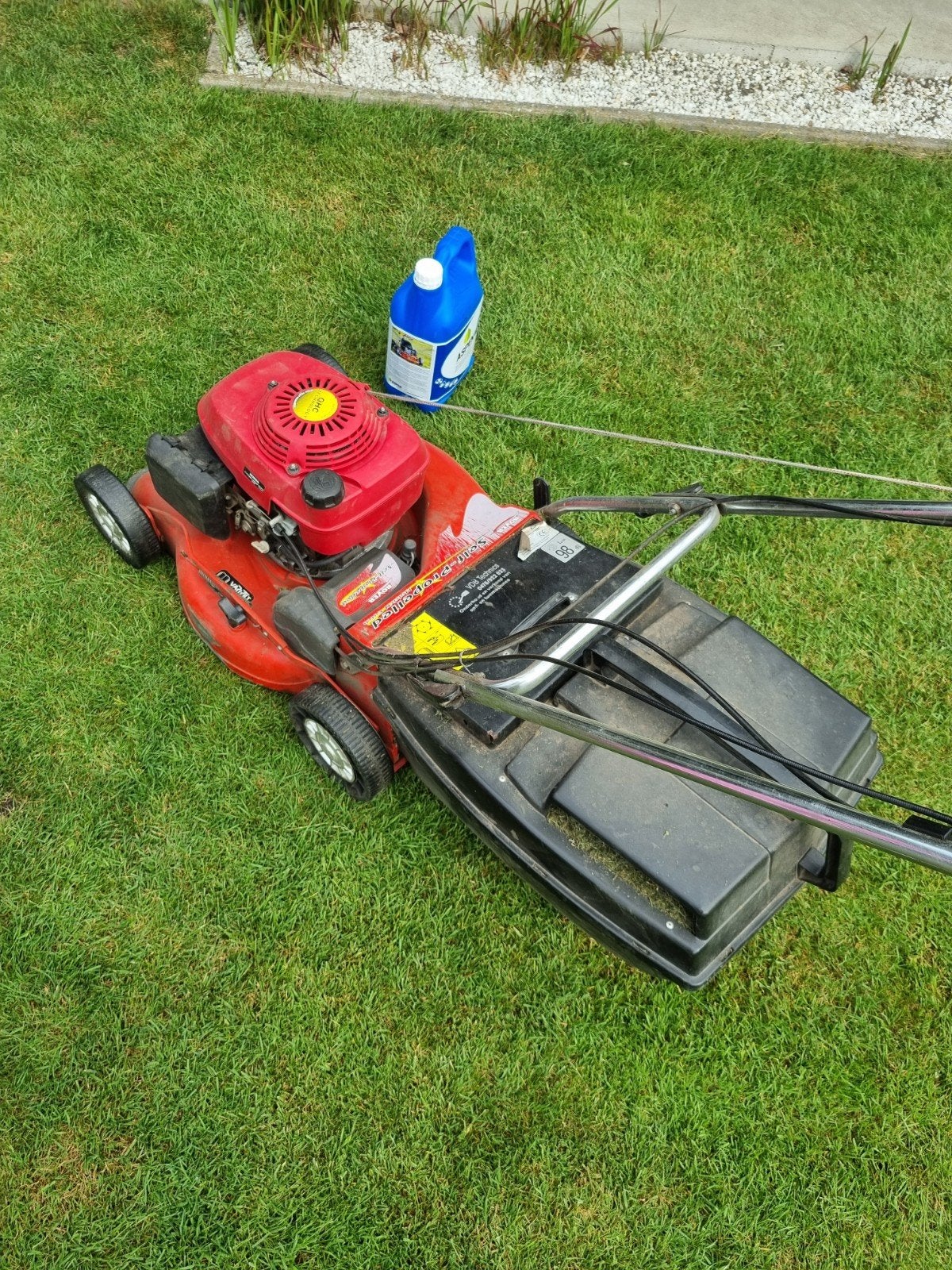 Zelftrekkend Rover grasmachine, Tuin en Terras, Ophalen
