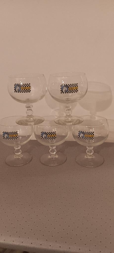 Glazen Horse-ale (5), Ophalen of Verzenden, Zo goed als nieuw, Glas of Glazen, Overige merken