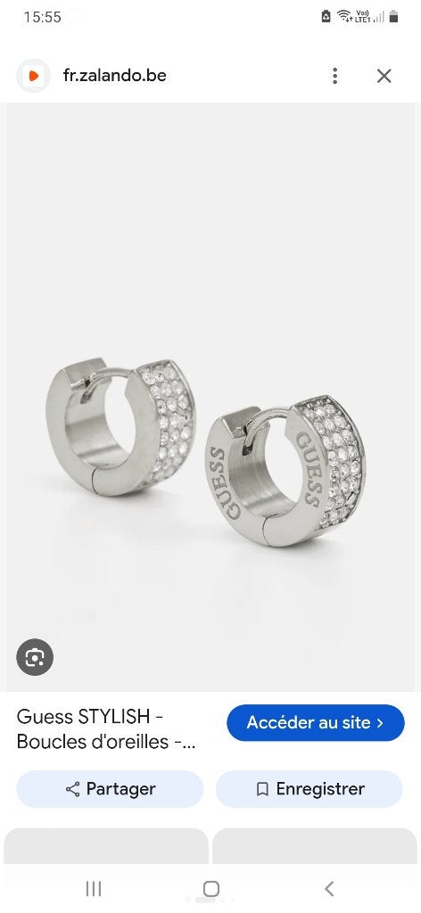 Oorbel van Guess, Handtassen en Accessoires, Nieuw, Ophalen of Verzenden, Knopjes of Stekers, Zilver
