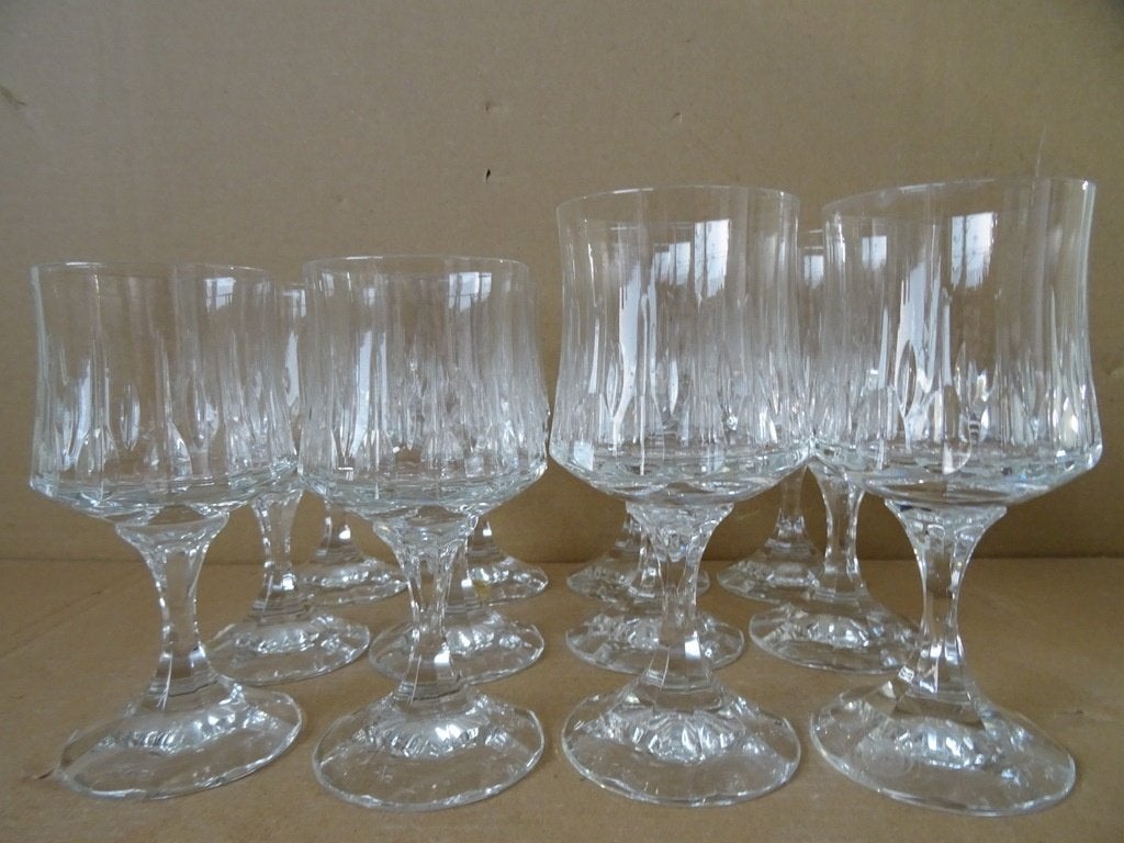 Ensemble vintage verres à vin en cristal Bleikristal 14+15cm, Antiquités & Art, Curiosités & Brocante, Enlèvement ou Envoi