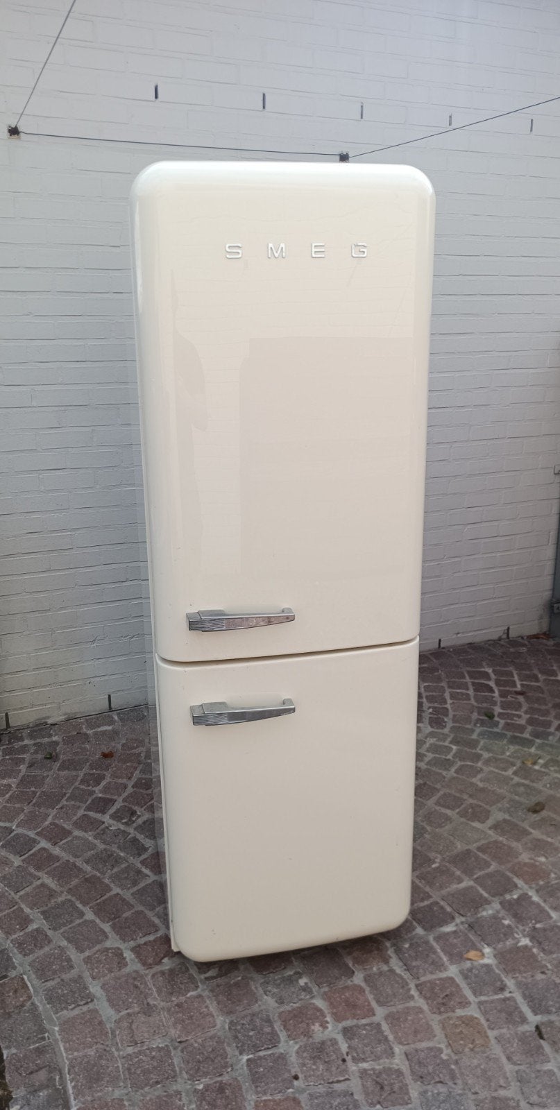SMEG koelkast diepvries cremekleurig, Ophalen