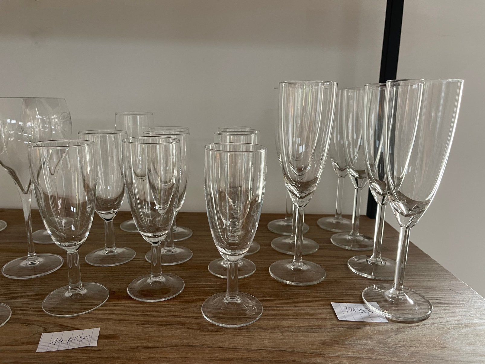 Lot 20 verres flûtes à champagne et à pied, Enlèvement, Comme neuf