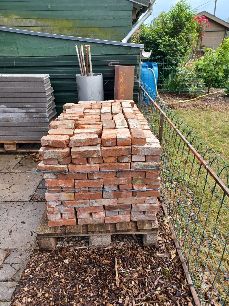 Gekuiste bakstenen 550 stuks, Ophalen, Gebruikt, Bakstenen