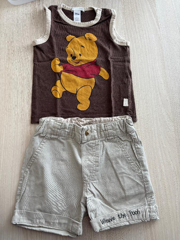 Leuk zomersetje Winnie The Pooh maat 80, Kinderen en Baby's, Ophalen of Verzenden, Gebruikt, Jongetje, Setje