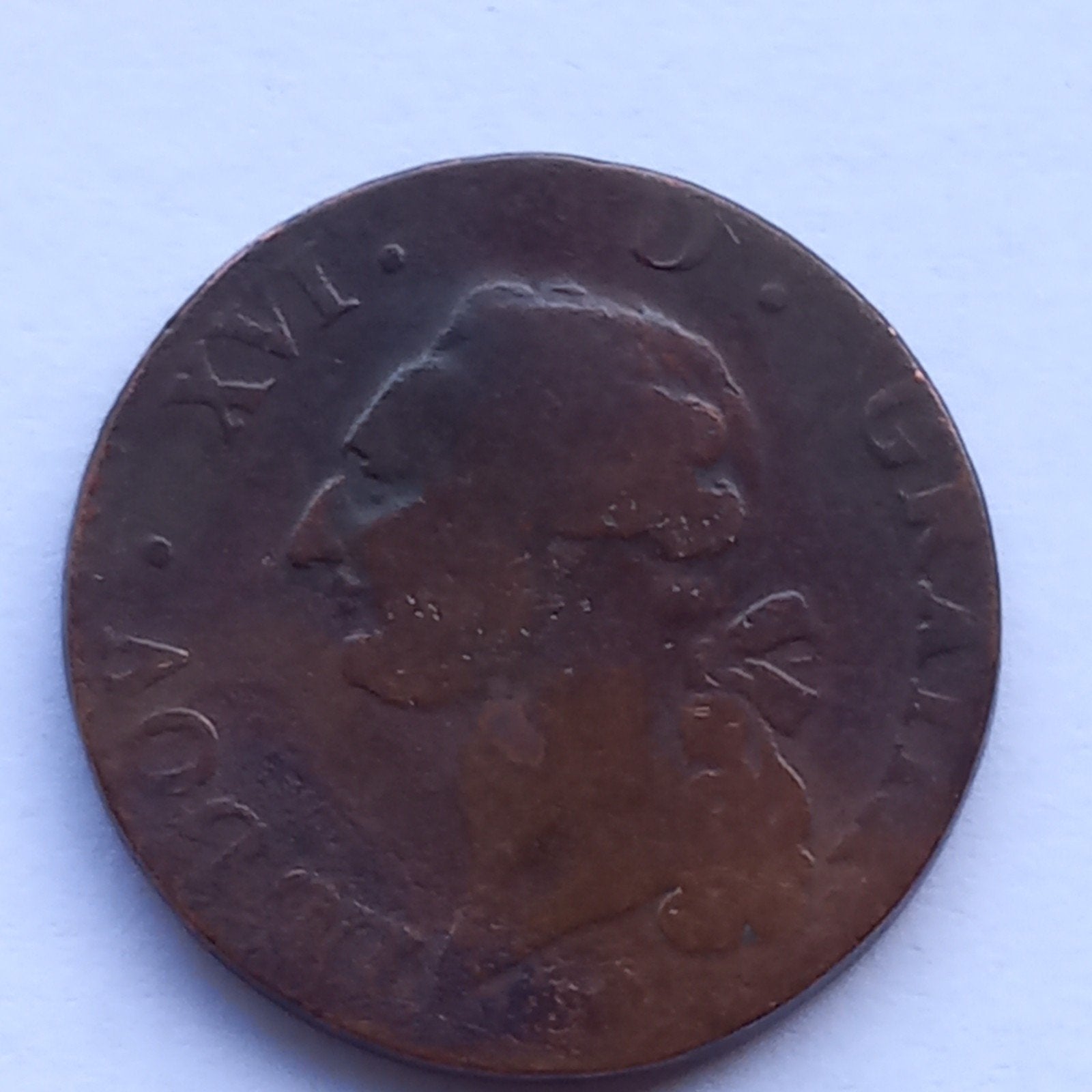 1 sol Koning Lodewijk XVI  1774 - 1793, Postzegels en Munten, Ophalen of Verzenden