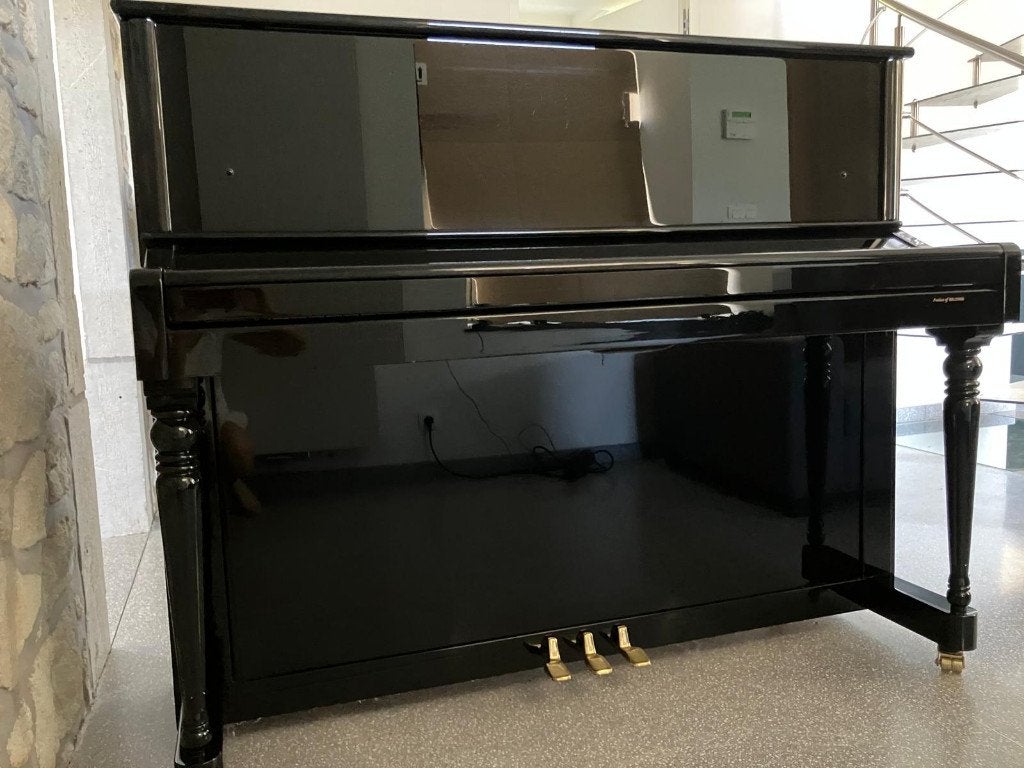 Piano droit Carl Steinberg noir laqué – 1.500 €, Musique & Instruments, Pianos, Brillant, Enlèvement, Utilisé, Piano