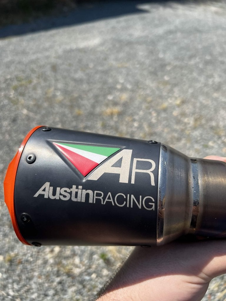KTM 990 Duke Austin Racing SlipOn Uitlaat V3 Mini-R, Motoren, Onderdelen | Overige, Ophalen, Gebruikt