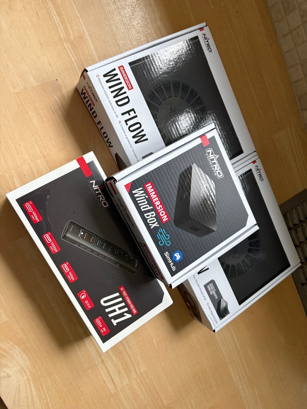 Nitro Concepts IMMERSION Wind + UH1 USB-Hub SimRacing Bundle, Computers en Software, Ophalen, Nieuw