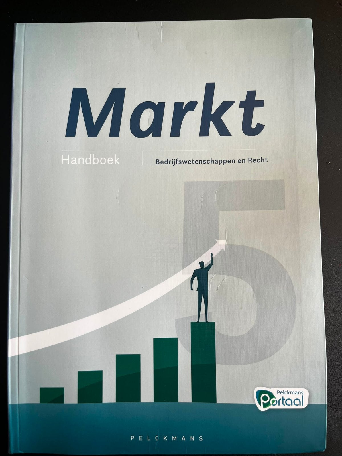 Markt 5 Bedrijfswetenschappen en Recht Handboek (incl. Pelck, Boeken, Schoolboeken, Ophalen of Verzenden, Zo goed als nieuw, Economie