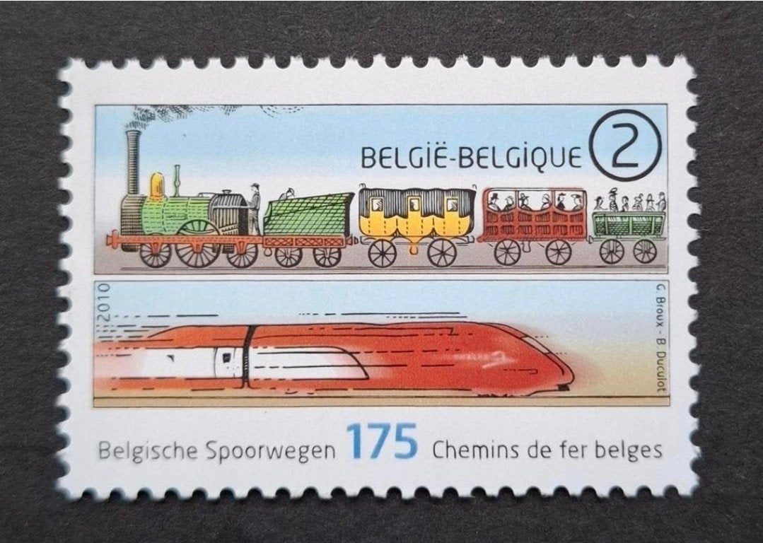 Belgique : COB 4036 ** Chemins de fer belges 2010, Sans timbre, Neuf, Enlèvement ou Envoi, Non oblitéré
