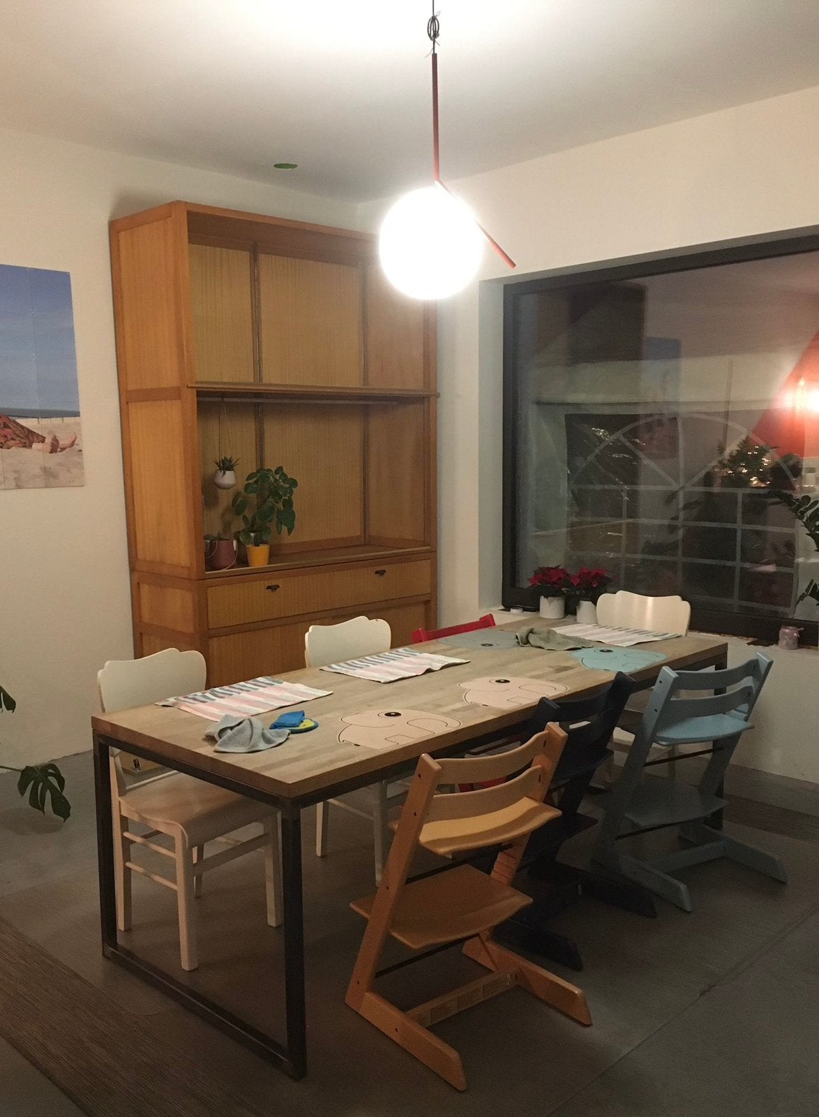 Retro vitrinekast, Ophalen, Met plank(en), Gebruikt, 200 cm of meer