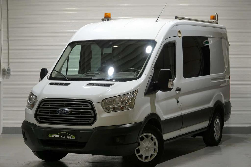 Ford Transit 2.0 TDCi L2H2 Airco-PDC-113dkm-Leder-Garantie, Auto's, Gebruikt, 4 cilinders, Wit, 5 deurs