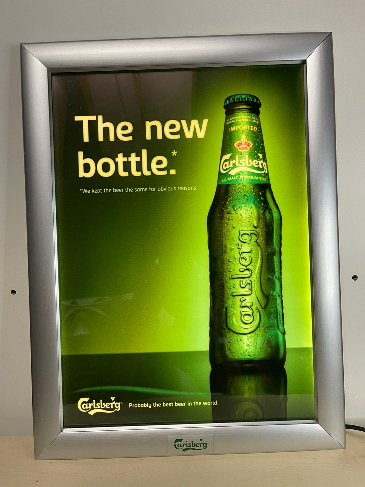 Verlichte reclame carlsberg, Collections, Marques & Objets publicitaires, Enlèvement, Comme neuf