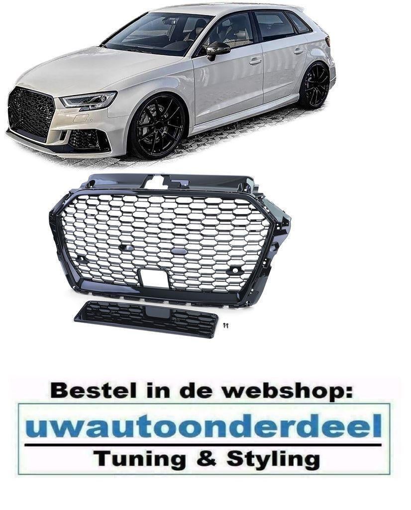 Sport Grill Zwart Honingraat Geschikt Voor Audi A3 8V RS3 AC, Envoi