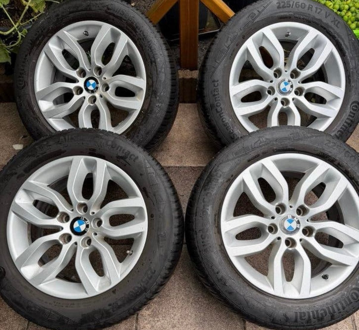 BMW 17 inch origineel velgen met Continental AllSeason, Ophalen, Gebruikt, Banden en Velgen, 17 inch