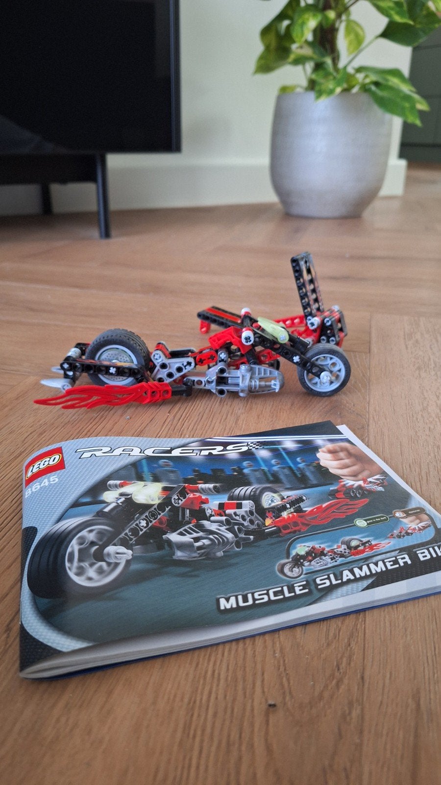 Lego racers moto - muscle slammer bike - 8645, Lego, Ophalen of Verzenden, Racers, Inclusief instructies