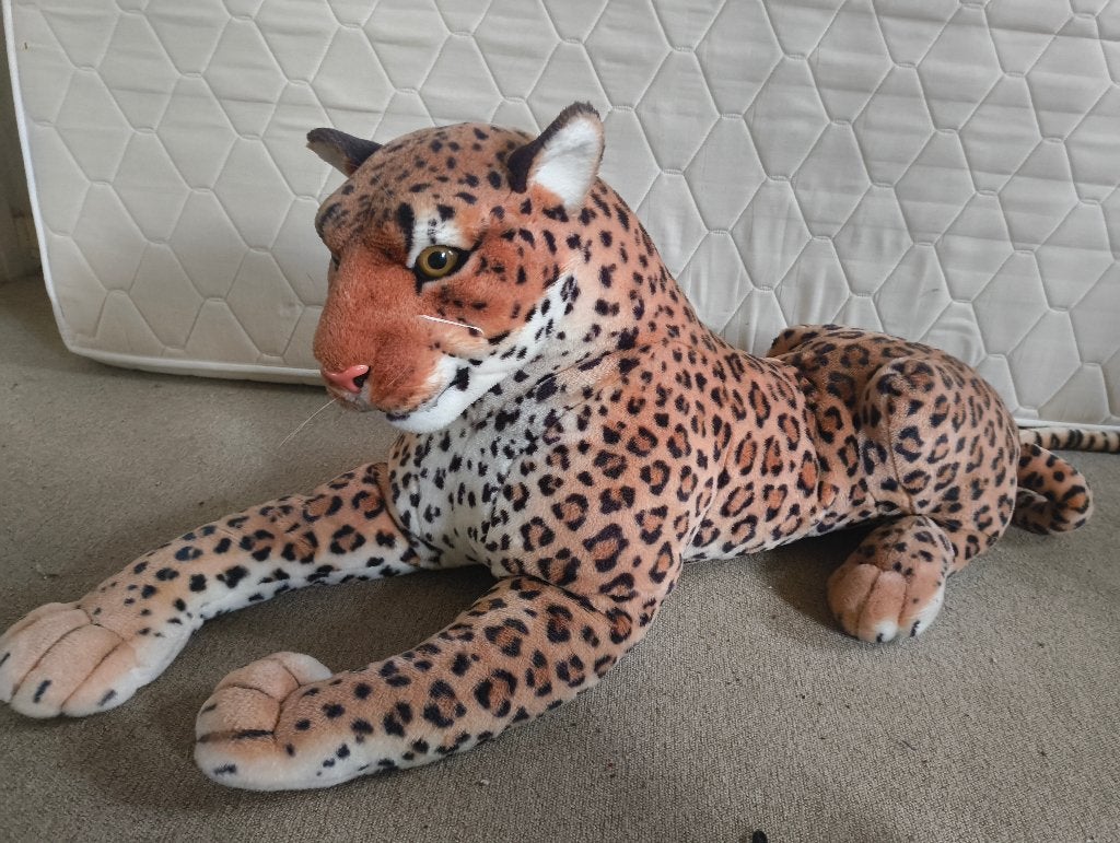 Chats prédateurs en peluche XXL réalistes, Brun, Grand (plus de 80 cm), Comme neuf, Enlèvement