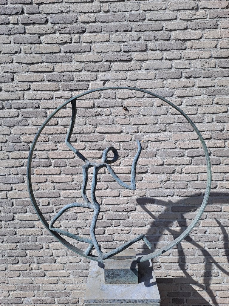 Metalen Kunstwerk " Woman in Motion", Ophalen, Abstract, Brons, Abstract
