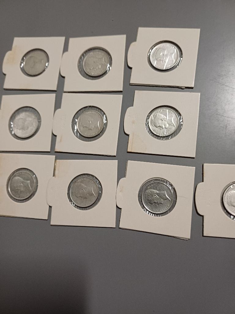 MUNTEN 1 FRANK ZILVER BELGIE, Ophalen, Setje, Zilver, Zilver