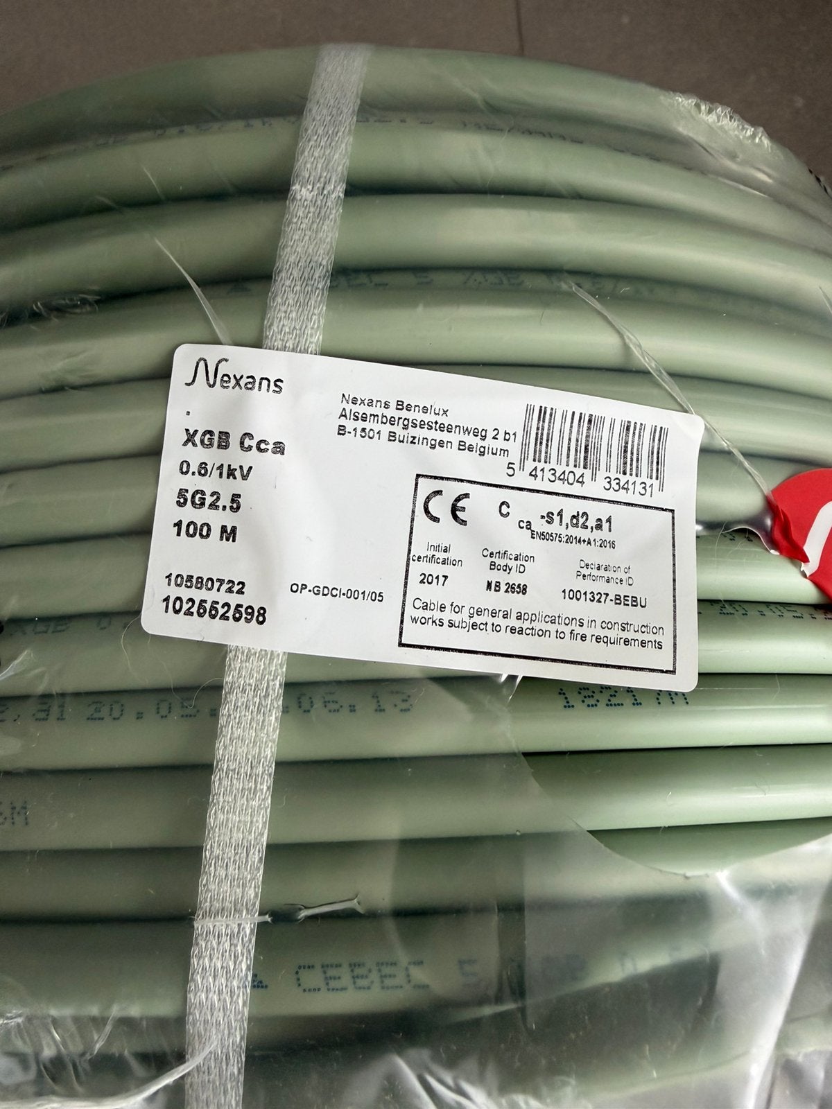 Xgb 5G2.5-roller, Doe-het-zelf en Bouw, Elektriciteit en Kabels, Ophalen, Nieuw, Overige merken, Kabel of Snoer